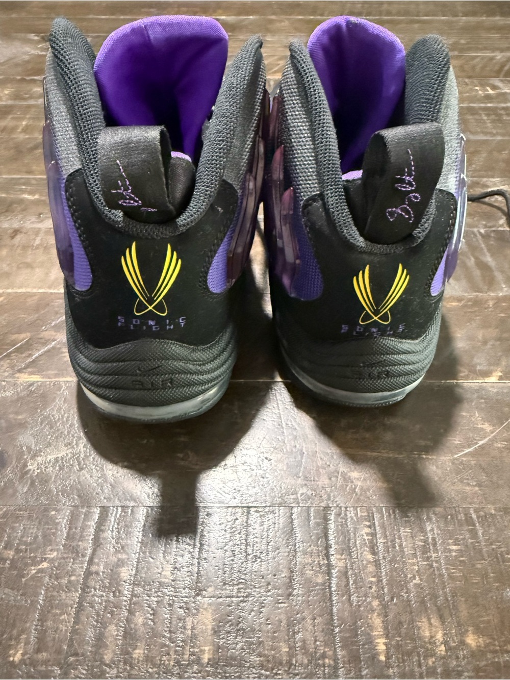 Nike Sonic Flight Venom Gary Payton Black Purple GP20 Men’s US 11 Sneakers Shoes - Picture 7 of 14